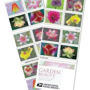 USPS Garden Beauty 2021 Forever Stamps Postage 50 Booklet 1000